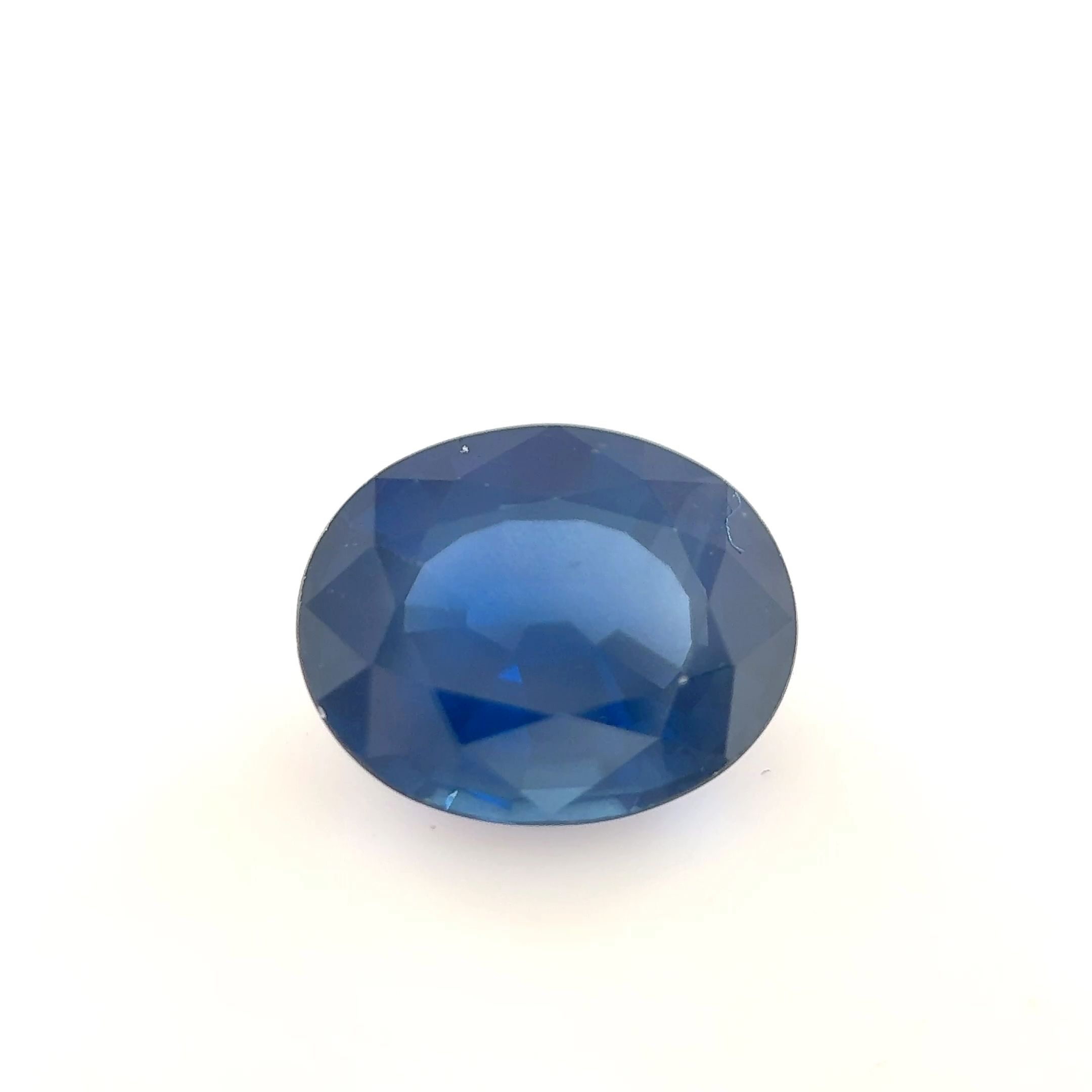 Szafir 1,57 ct, niebieski, szlif owalny