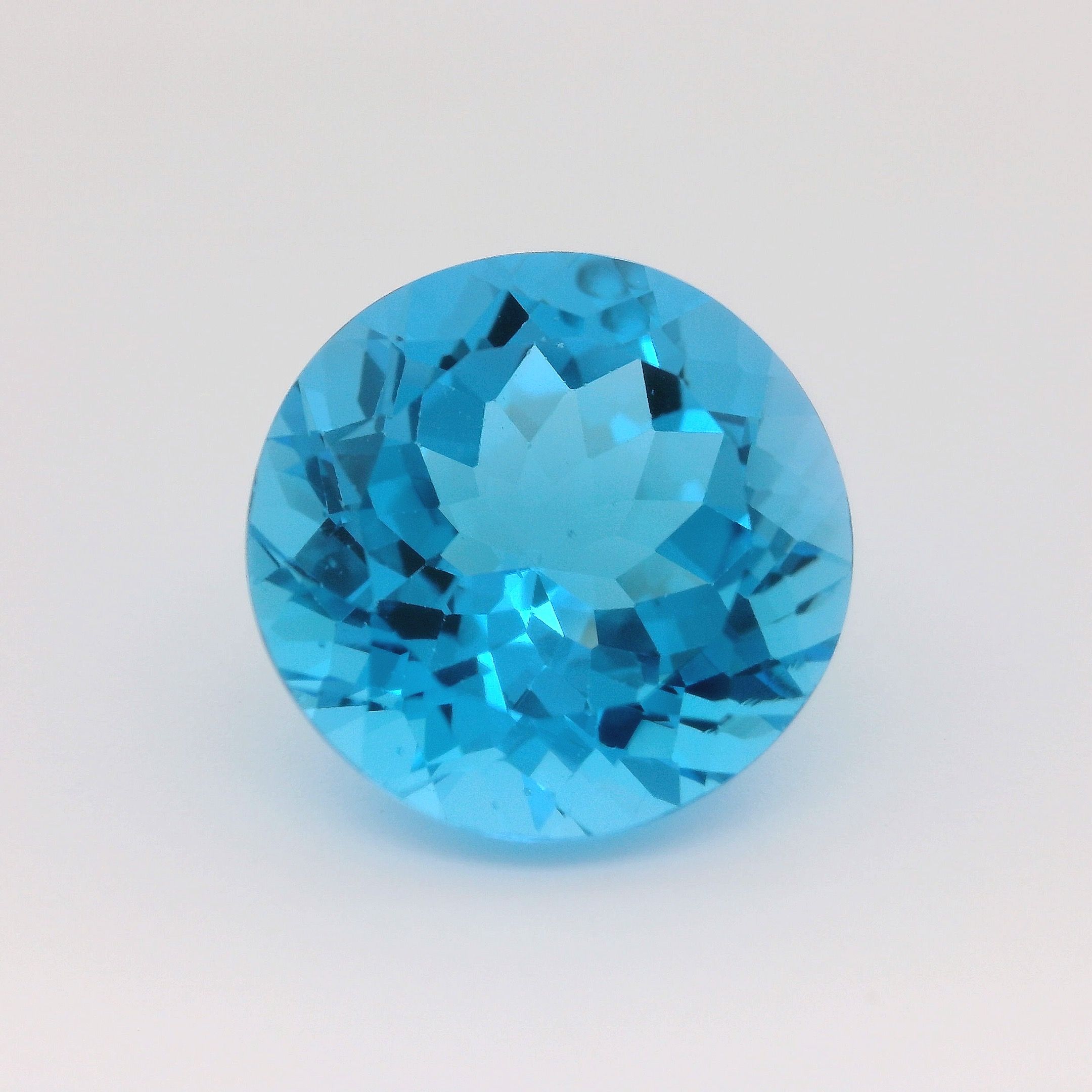 Topaz 15,02 ct, niebieski, szlif okrągły