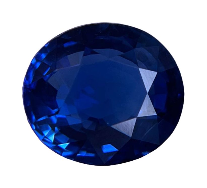 Szafir 5,04 ct, niebieski, szlif owalny