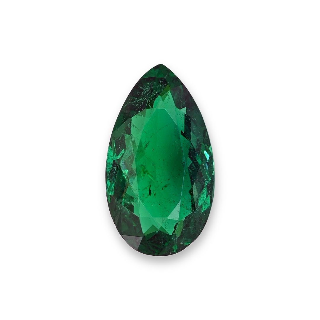 Szmaragd 6,31 ct, zielony, szlif gruszka