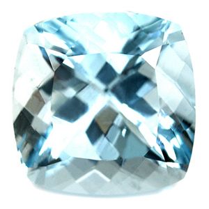 Akwamaryn 5,83 ct, niebieski, szlif cushion