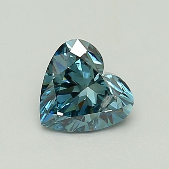1.01 CT Fancy Vivid Blue HEART