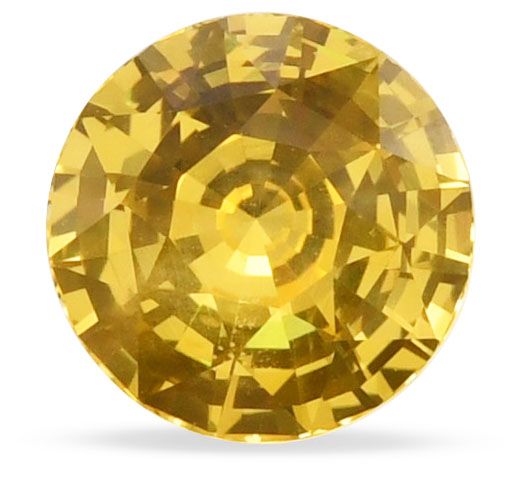 Szafir 3,54 ct, żółty, szlif okrągły