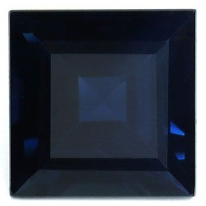 Szafir 1,05 ct, niebieski, szlif kwadratowy