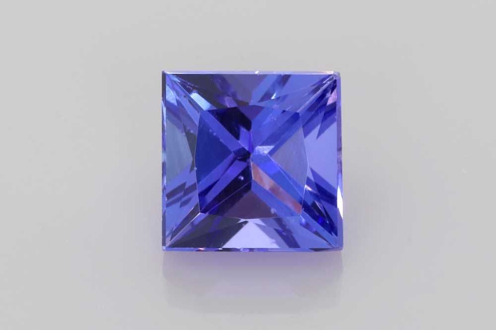 Tanzanit 1,71 ct, niebieski, szlif princess