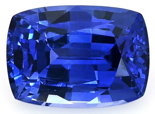 Szafir 1,30 ct, niebieski, szlif cushion