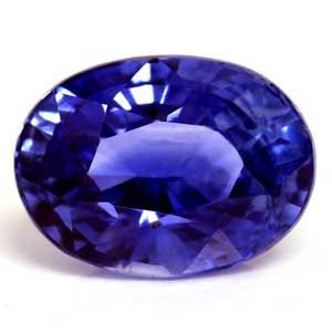 Szafir 1,40 ct, niebieski, szlif owalny