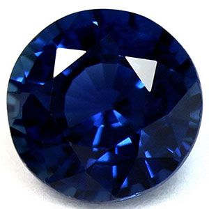 Szafir 1,06 ct, niebieski, szlif okrągły