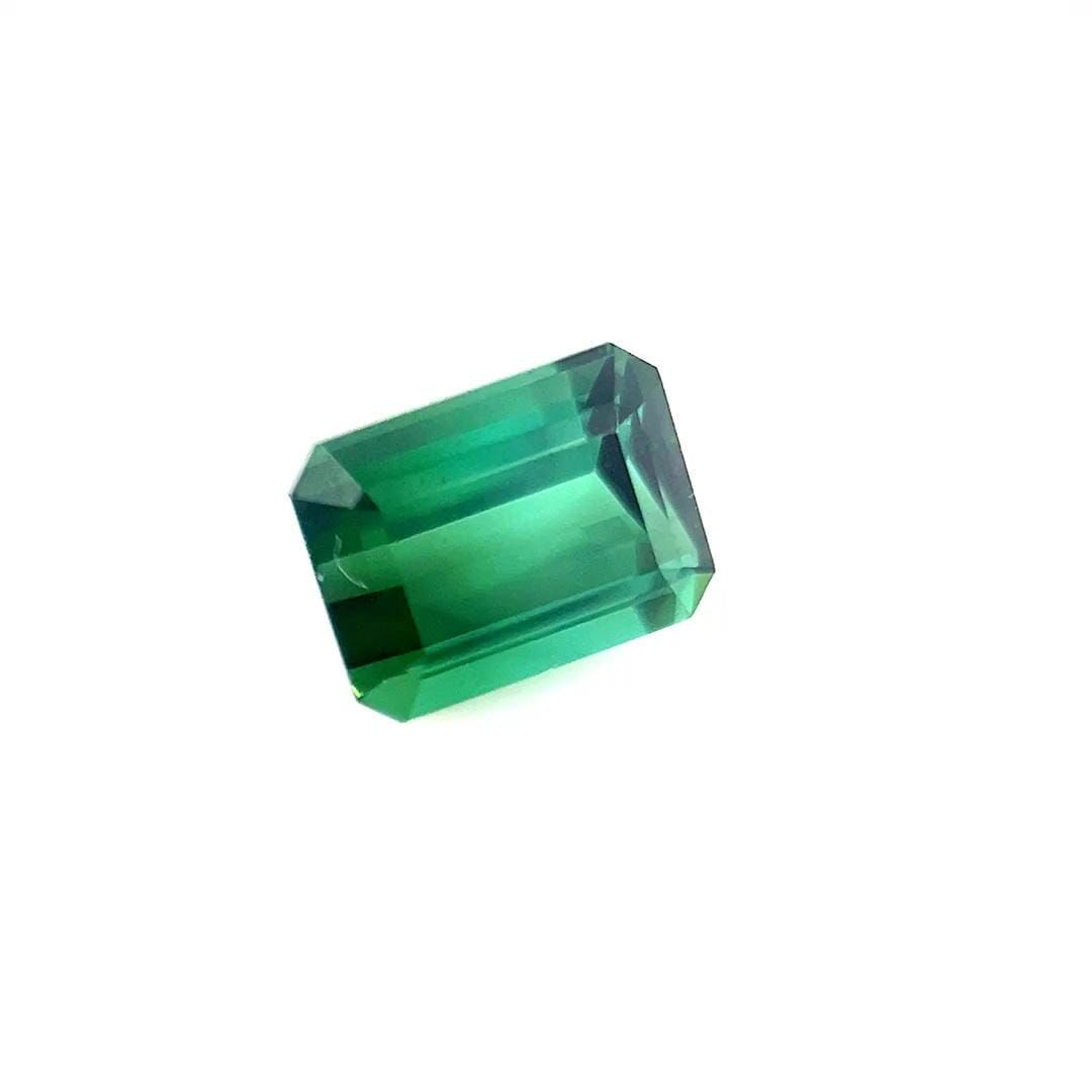 Turmalin 1,23 ct, zielony, szlif szmaragdowy