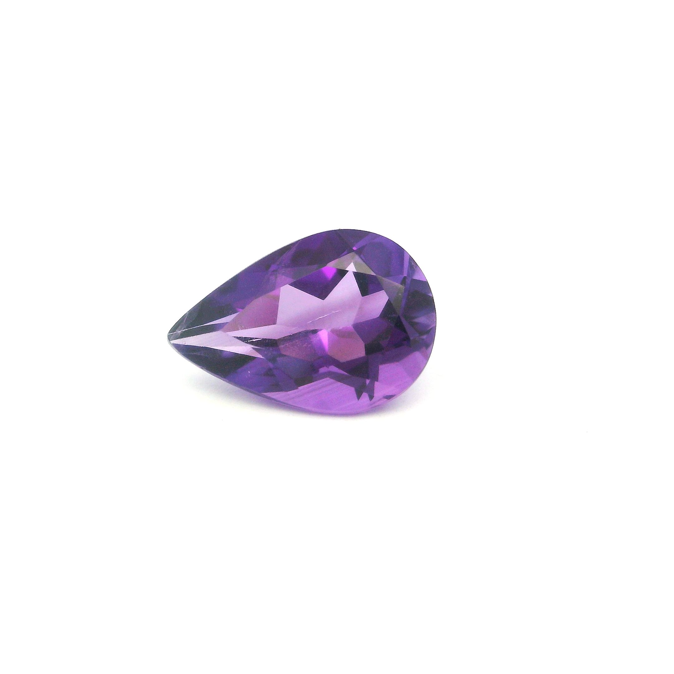 Ametyst 2,53 ct, purpurowy, szlif gruszka