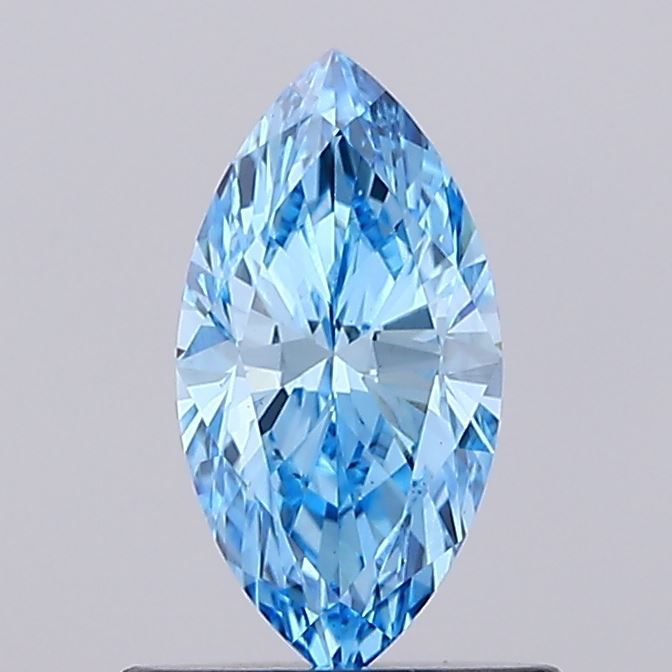 0.59 CT Fancy Vivid Blue MARQUISE