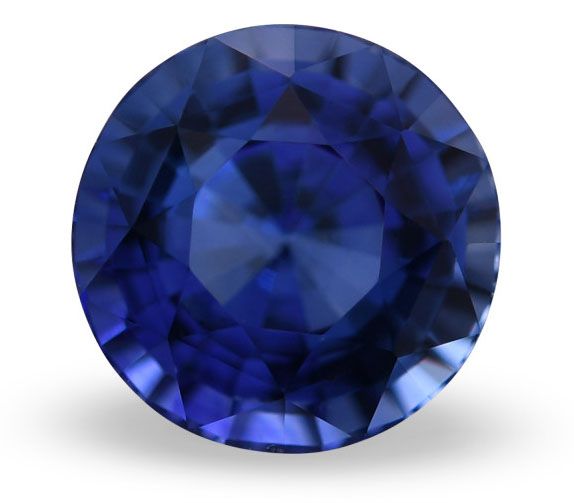 Szafir 1,09 ct, niebieski, szlif okrągły