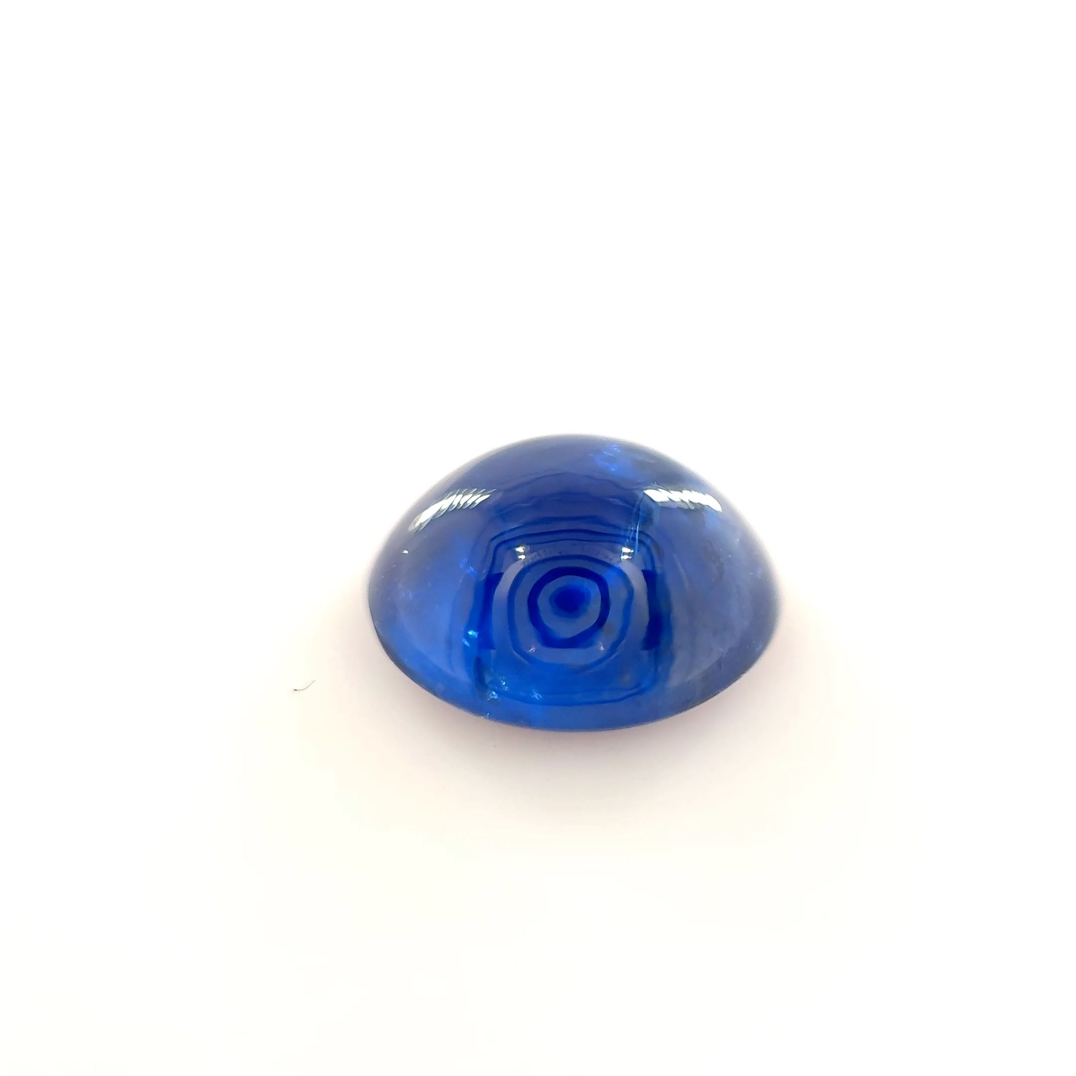 Szafir 3,23 ct, niebieski, kaboszon
