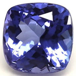 Tanzanit 2,36 ct, niebieski, szlif cushion
