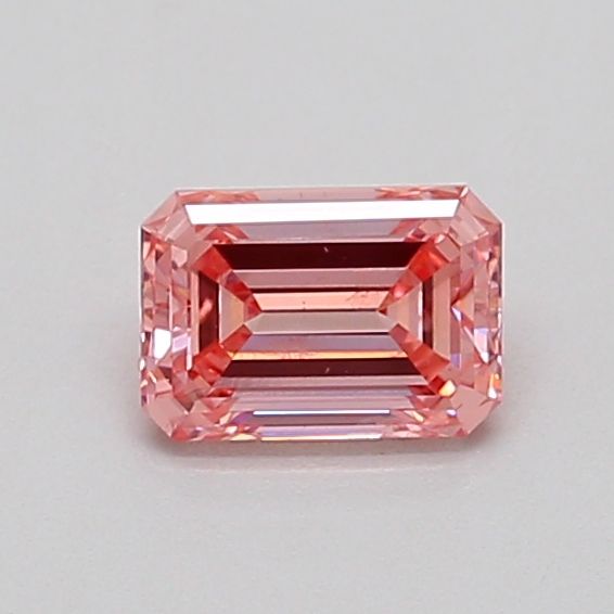 0.53 CT Fancy Intense Orangey Pink EMERALD