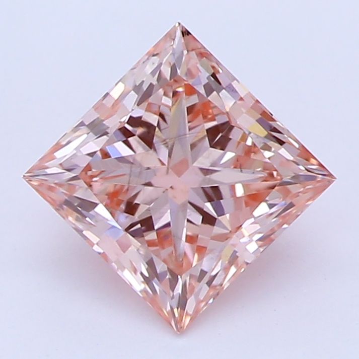 0.8 CT Fancy Intense Orangey Pink PRINCESS