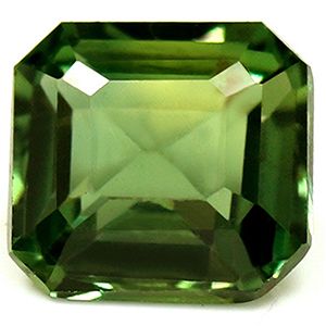 Szafir 1,03 ct, zielony, szlif szmaragdowy