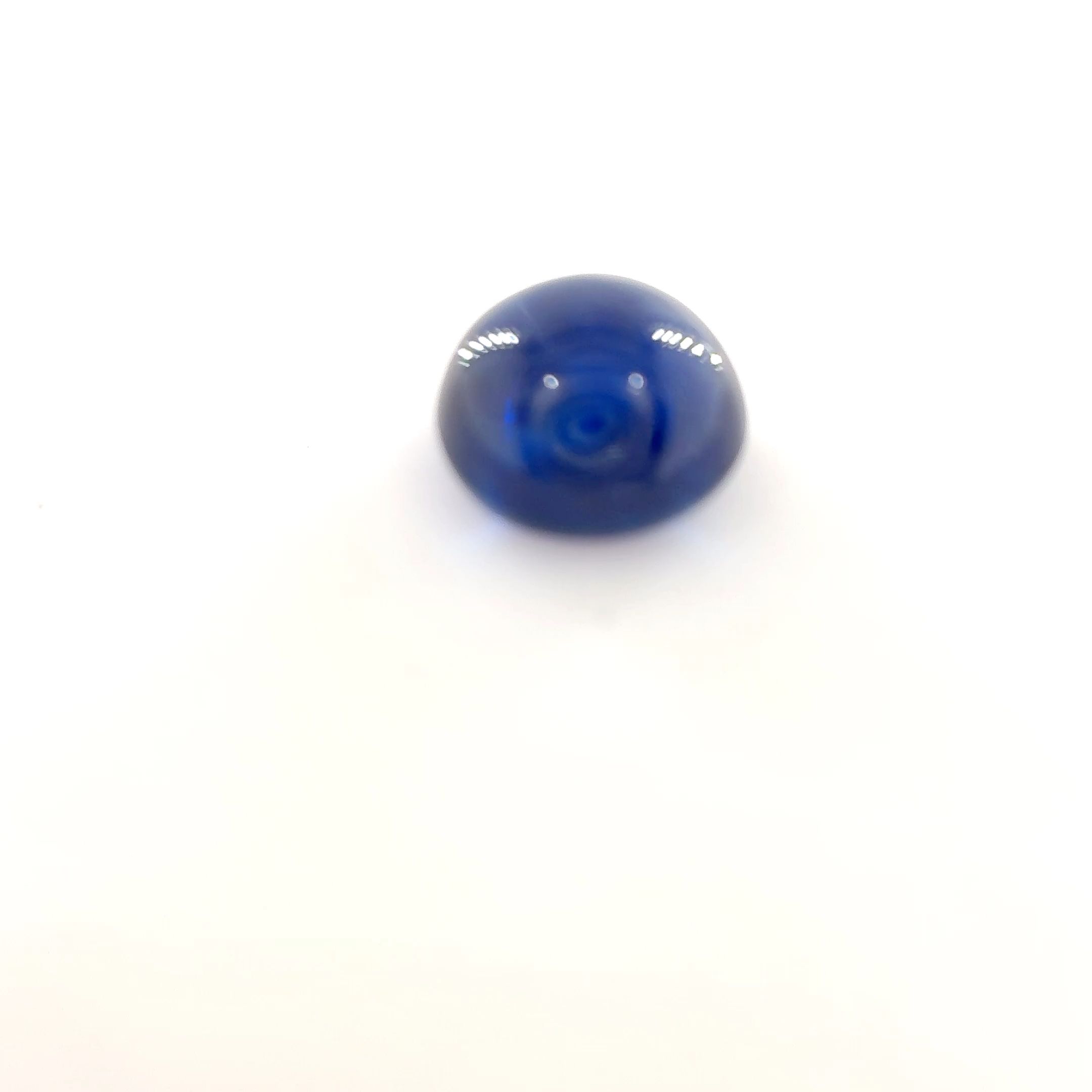 Szafir 1,27 ct, niebieski, kaboszon