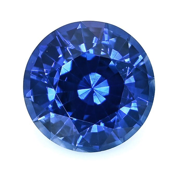 Szafir 1,02 ct, niebieski, szlif okrągły