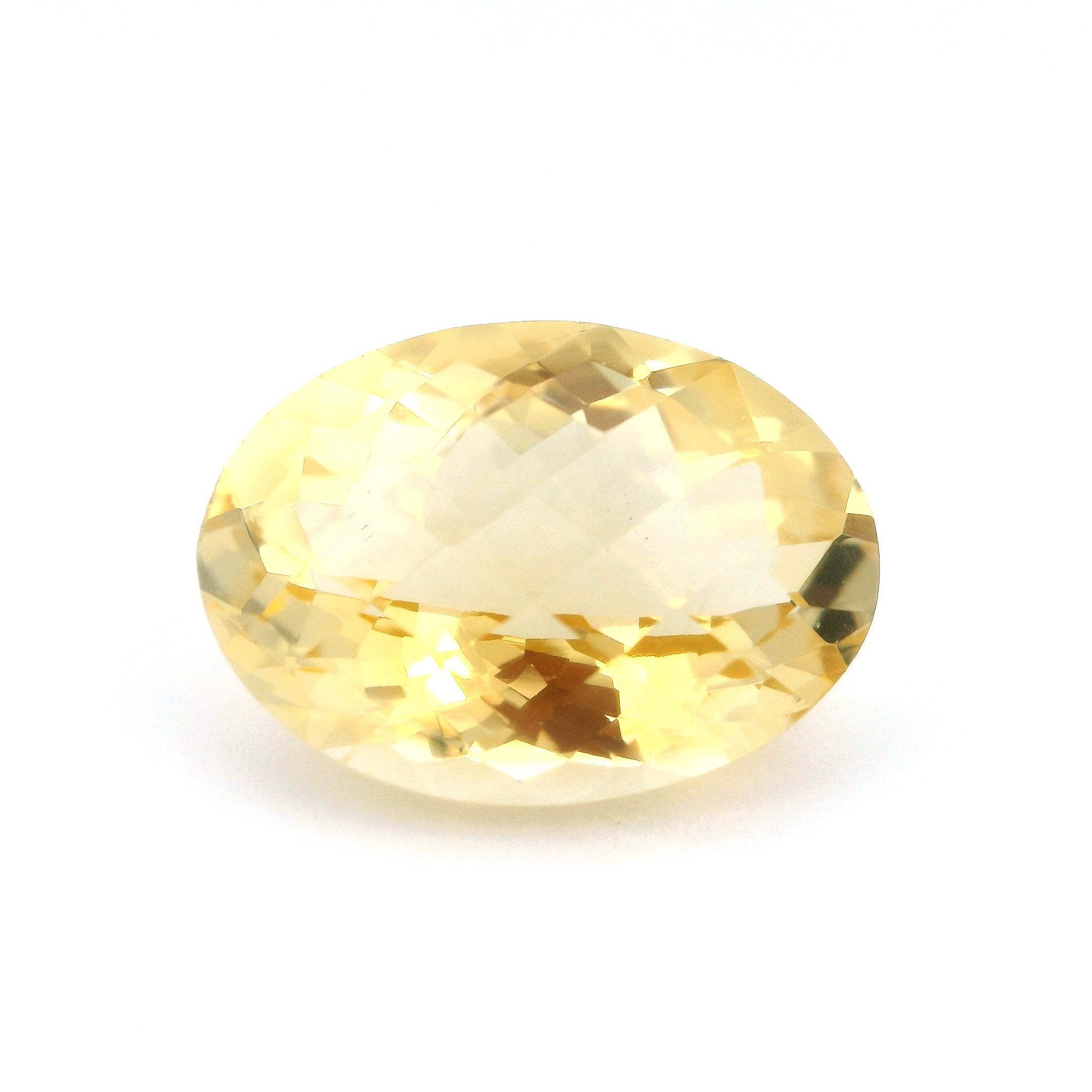 CITRINE FACETED 10.94ct YELLOW Medium Intense EC BRAZIL NONE