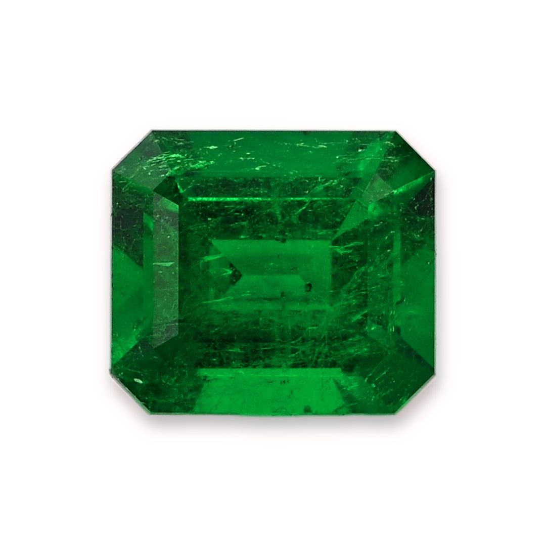 Szmaragd 1,62 ct, zielony, szlif szmaragdowy