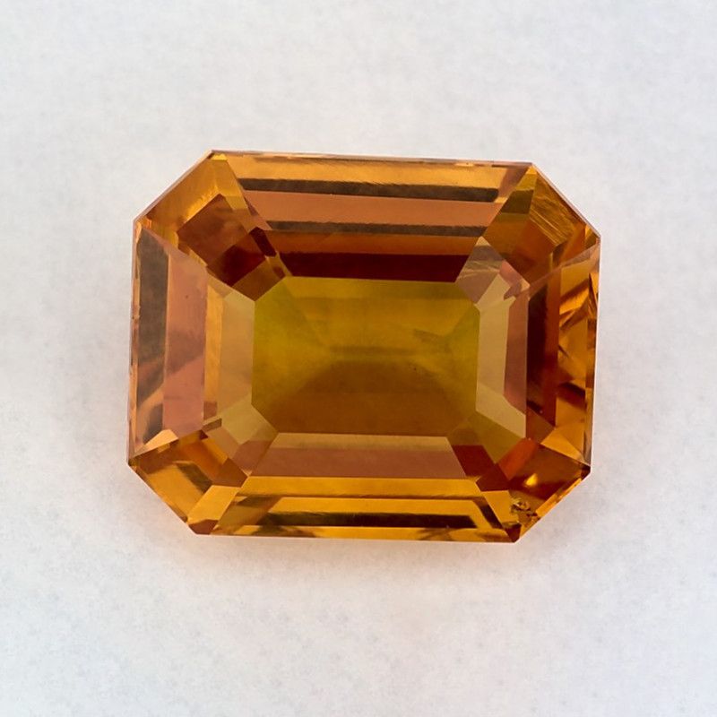 Szafir 5,09 ct, żółty, szlif szmaragdowy
