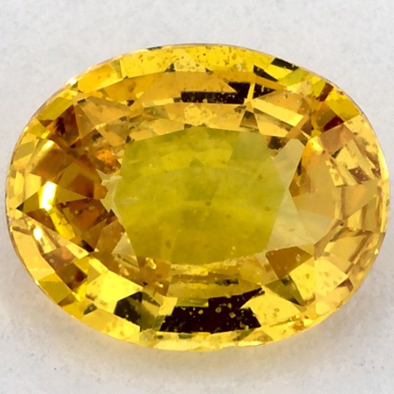 Szafir 1,40 ct, żółty, szlif owalny