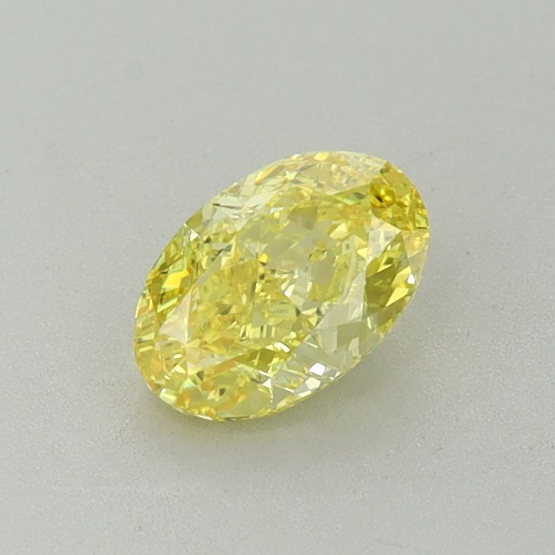 0.74 CT Fancy Vivid Yellow OVAL