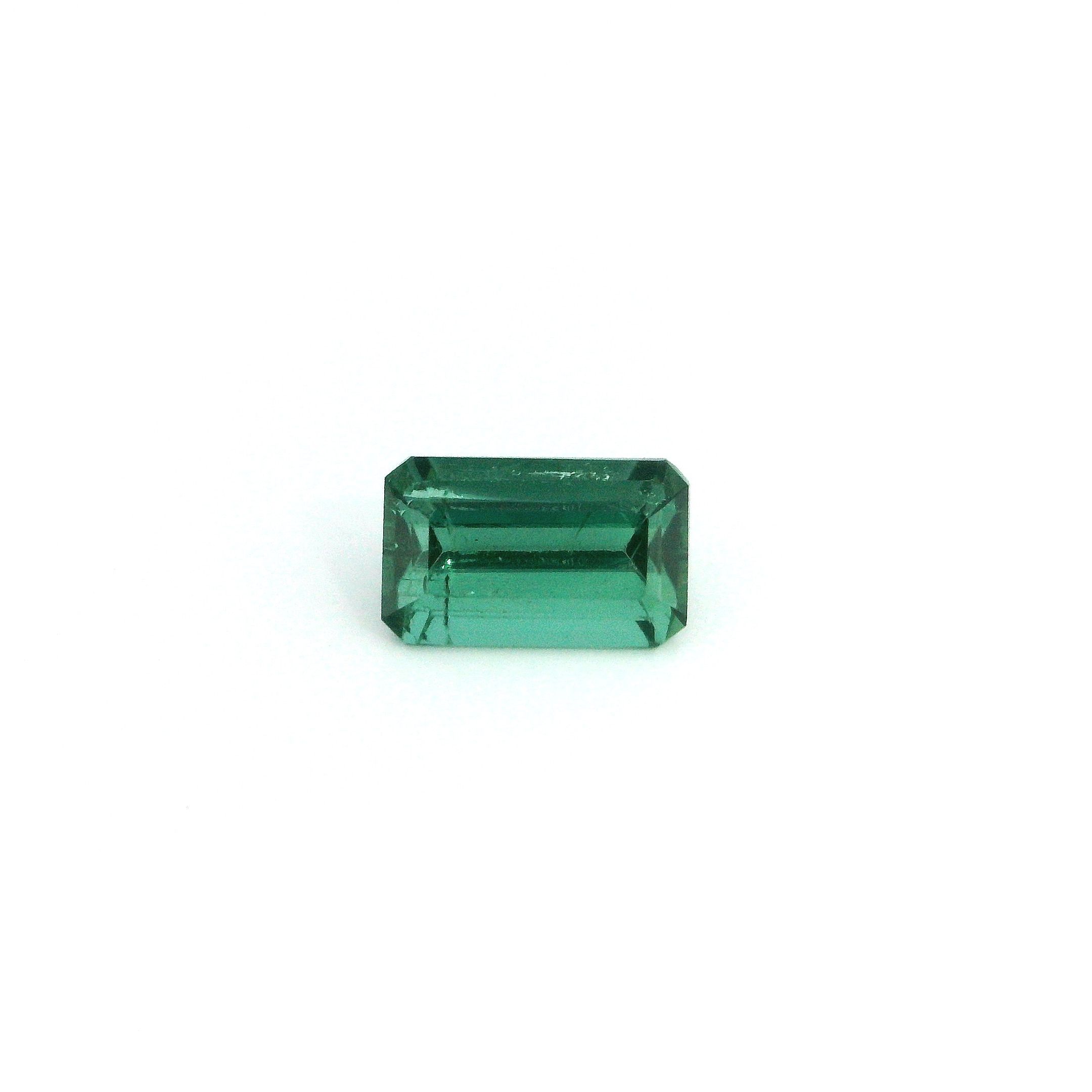 Turmalin 1,08 ct, zielony, szlif ośmiokątny