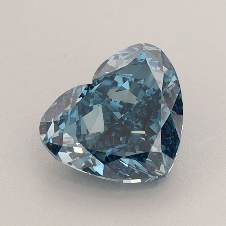 1.23 CT Fancy Vivid Blue HEART
