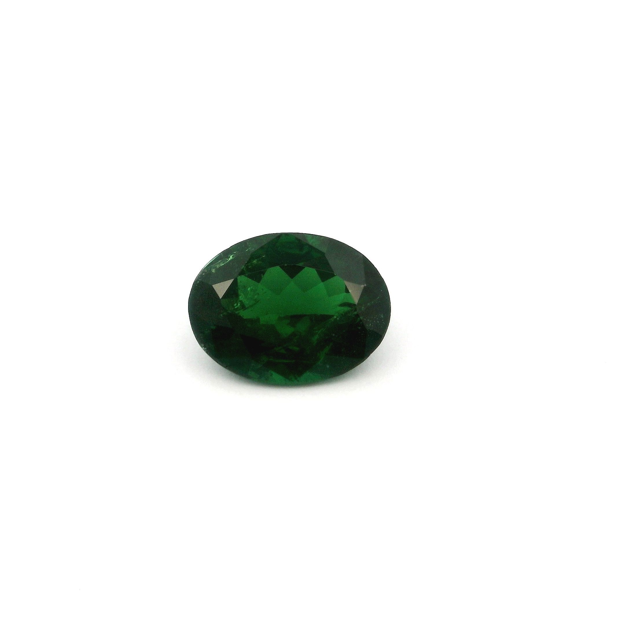 GARNET FACETED 1.49ct GREEN Deep Green SI KENYA NONE