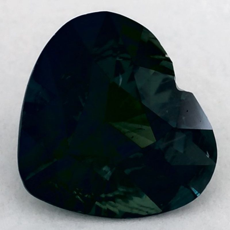 Szafir 1,32 ct, zielony, szlif serce