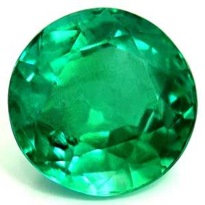 Szmaragd 1,63 ct, zielony, szlif okrągły