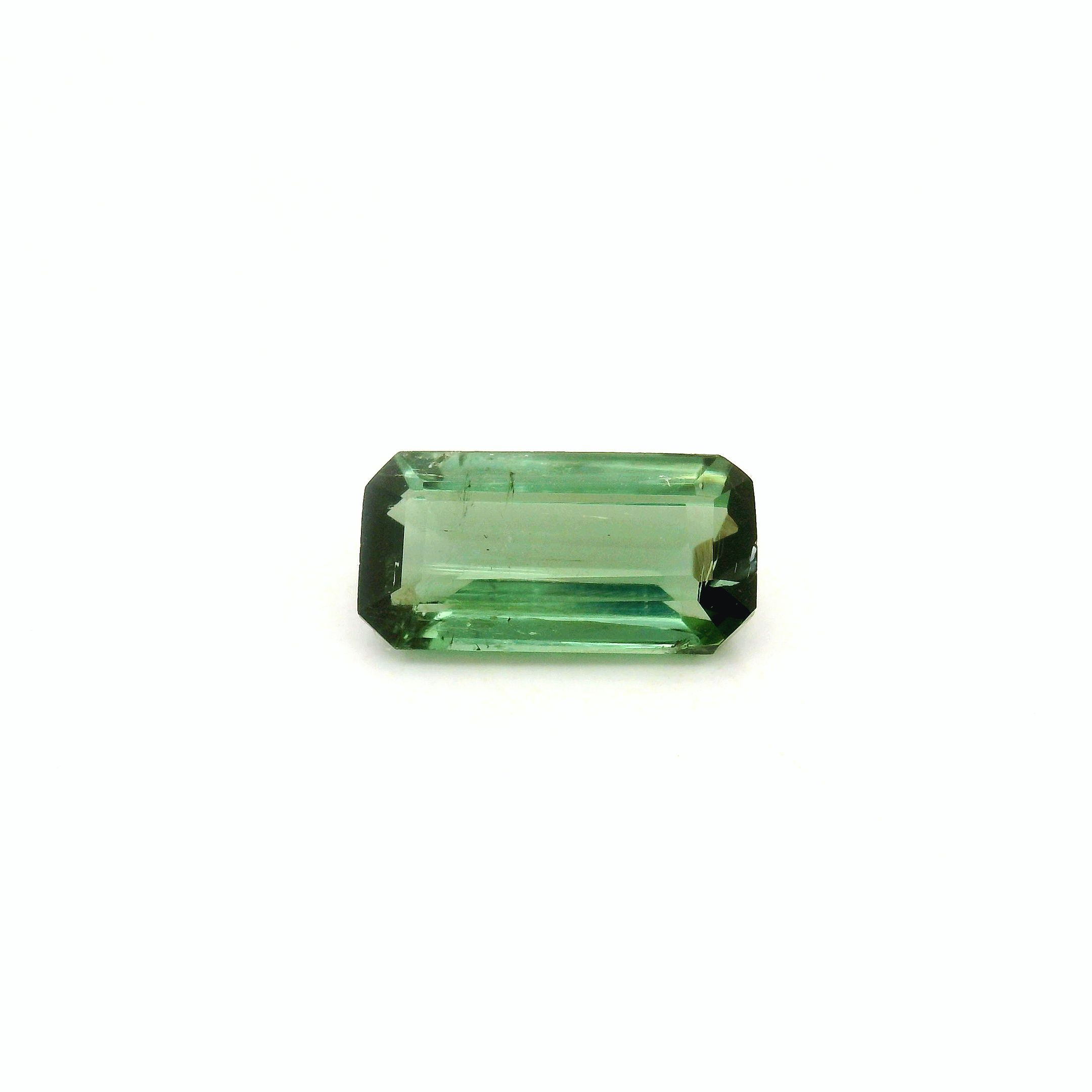 Turmalin 1,15 ct, zielony, szlif ośmiokątny