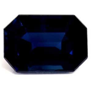 Szafir 1,09 ct, niebieski, szlif szmaragdowy