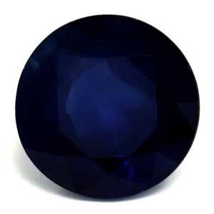 Szafir 1,92 ct, niebieski, szlif okrągły