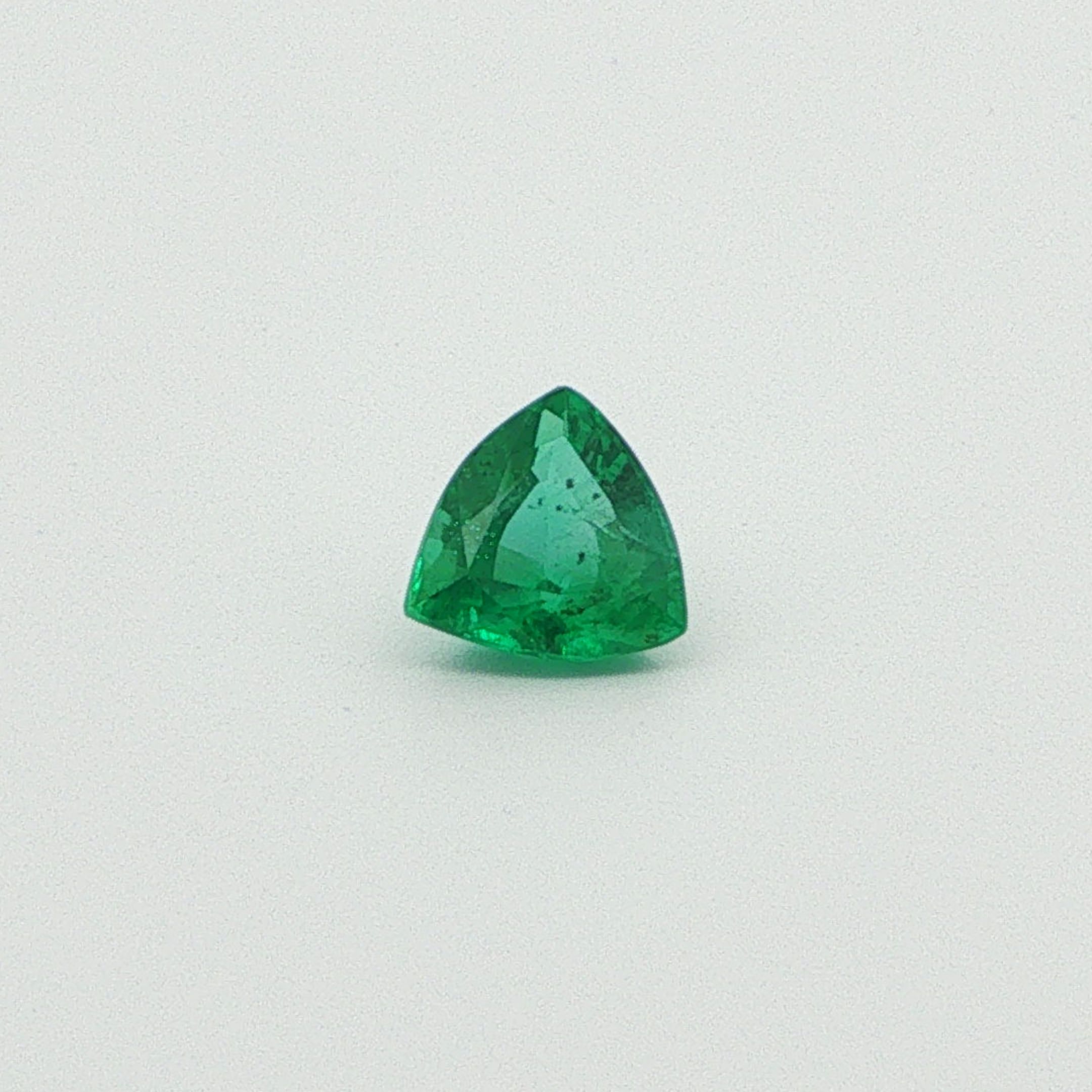 0.79 ct Trilliant Emerald