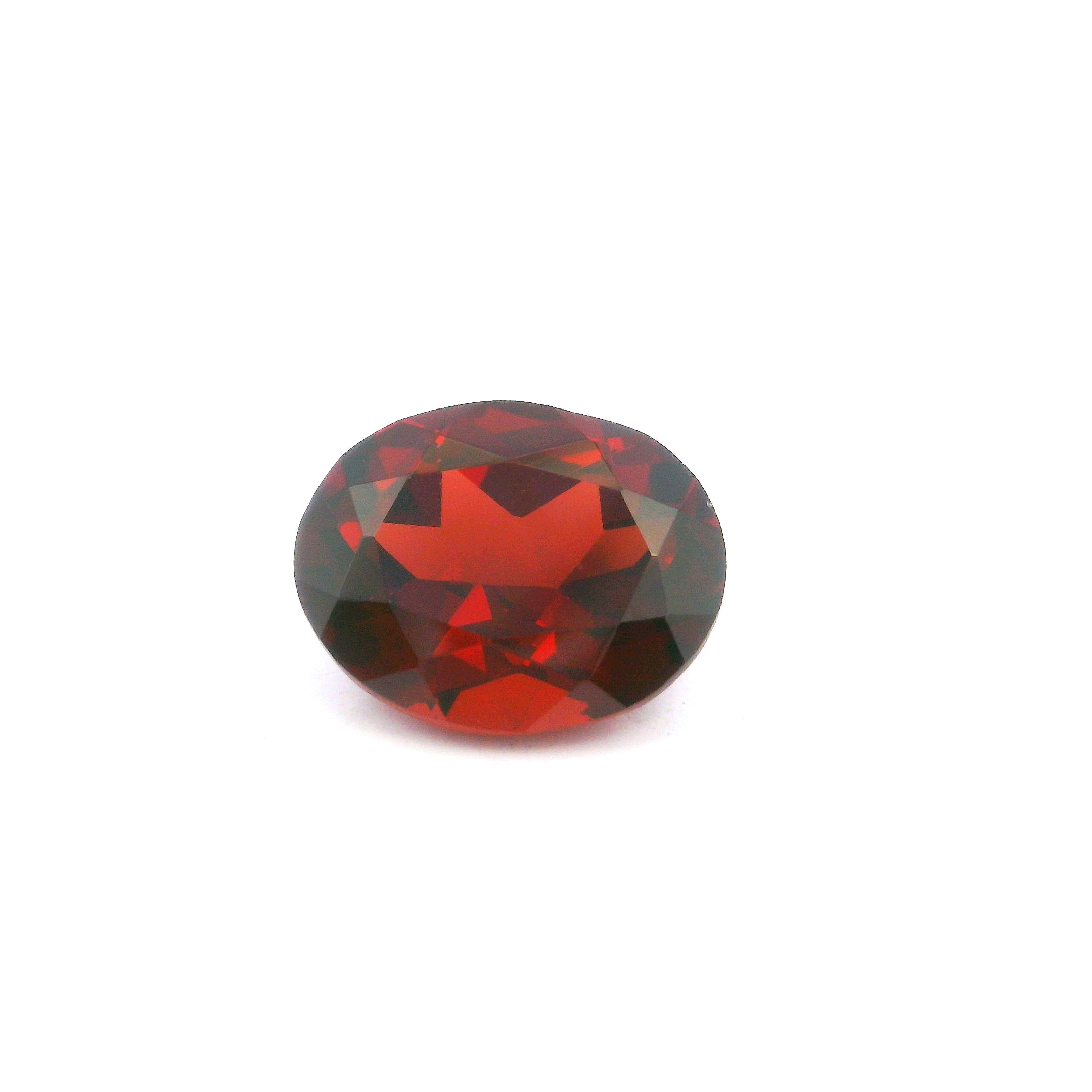 Granat 3,20 ct, czerwony, szlif owalny