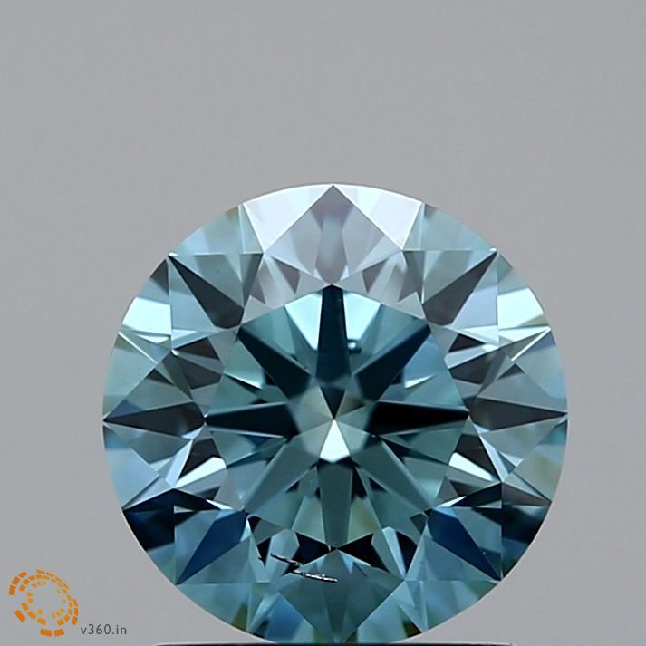 1.24 CT Fancy Intense Blueish Green ROUND