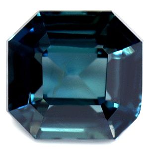 Szafir 1,05 ct, morski, szlif szmaragdowy