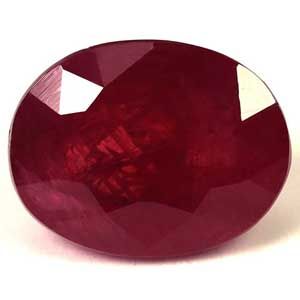 Rubin 4,02 ct, czerwony, szlif owalny