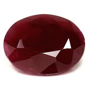 Rubin 4,17 ct, czerwony, szlif owalny