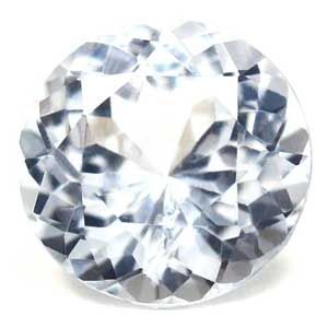 SAPPHIRE FACETED 1.46ct WHITE Snow White EC SRILANKA HEATED