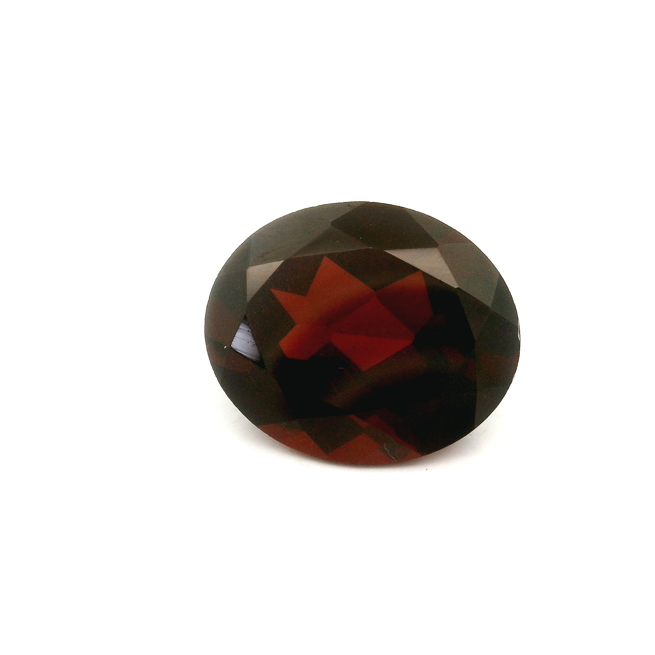 Granat 5,72 ct, czerwony, szlif owalny