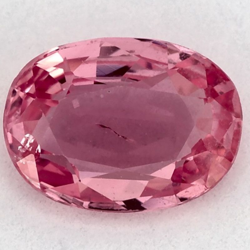 Szafir 1,21 ct, różowy, szlif owalny