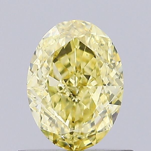 0.61 CT Fancy Intense Yellow OVAL