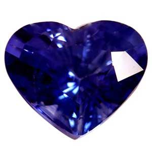 Szafir 1,13 ct, niebieski, szlif serce