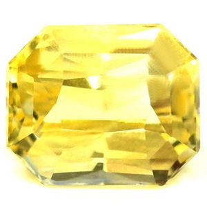 Szafir 1,68 ct, żółty, szlif szmaragdowy