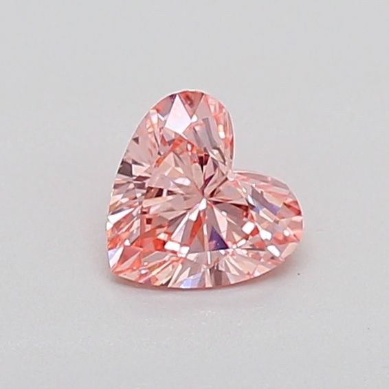0.3 CT Fancy Orangey Pink HEART