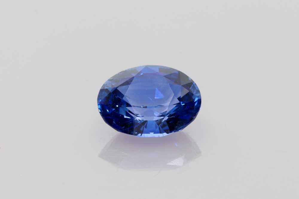 SAPPHIRE FACETED 2.08ct BLUE BLUE SI SRILANKA HEATED